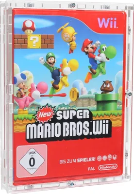 Produktbild von Verschraubtes Case aus Acrylglas für ein Nintendo Wii Spiel in/ Schutzbox / Protector / Schutzhülle / UV-Schutz / Transparent / Games  - Zeigis®