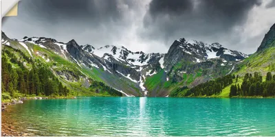Produktbild von ARTland Wandbild, selbstklebend Bergsee Größe: 60x30 cm