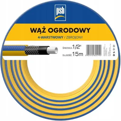 Obrázok produktu pre Záhradná hadica 4-vrstvová 1/2 15 m robustná spoľahlivá