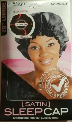 Produktbild von Schlafmütze für Damen aus Satin im Turban-Stil mit breitem Gummiband
