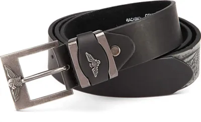 Produktbild von Herren Jeans Anzug Gürtel Breiter Leder-Optik Schwarz 105 cm