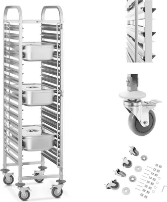 Produktbild von Catering-Wagen für den Transport von 16 GN 1/1 Tablett-Behältern Royal Catering RCTW-16GN.1