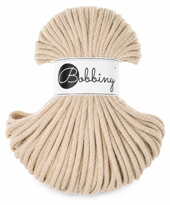 Produktbild von Makramee Kordel 5mm 50m Beige - Warm Beige Baumwollkordel geflochten, KI-generiertes Bild