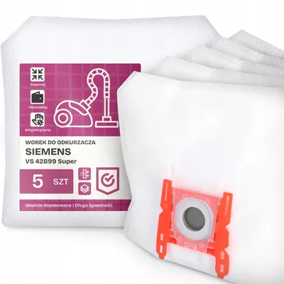 Produktbild von Siemens VS 42B99 Super Mikrofaser Staubsaugerbeutel 5 Stück