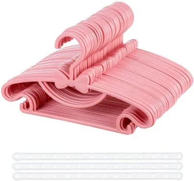 Produktbild von Famanu Baby-Kleiderbügel 40 Stück - Antirutsch - Platzsparend - Flexibles Kunststoff - Unisex - 29,5 cm