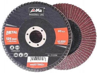 Produktbild von K2 PRO Lamellenschleifscheibe P60 125mm für Metall Holz