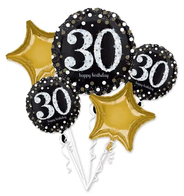 Image de 30. Anniversaire or Set de ballons