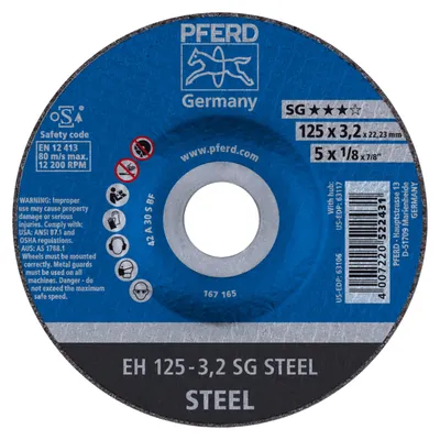Produktbild von PFERD 61320232, Schneidedisk, Stahl, 12,5 cm, Jede Marke, Flache Mitte, 2,22 cm