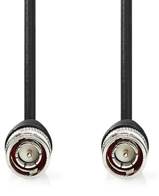 Produktbild von Nedis BNC-Videokabel - BNC-Stecker - BNC-Stecker - Vernickelt - 75 Ohm - 2.00 m - Rund - PVC - Schwarz - Label