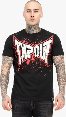 Produktbild von Herren T-Shirt normale Passform SPLASHING Black/Red/Ecru L Tapout