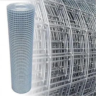 Zdjęcie produktu dla Siatka do klatek, ocynkowana, czterokątna, 150 cm x 25 m, średnica drutu 1,05 mm | Rozmiar oczek: 25x25 mm, siatka druciana
