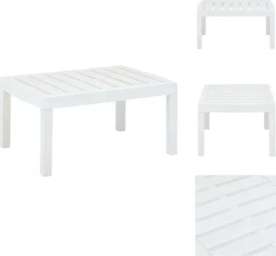 Immagine prodotto di vidaXL Tavolo da giardino bianco 78x55x38 cm in plastica - Tavoli da giardino