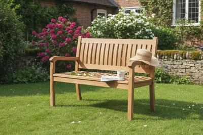 Produktbild von Beaufort Luxe Gartenbank 130 cm – 2-Sitzer – 100 % massivesTeakholz – wetterfest