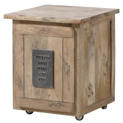 Immagine prodotto di MASSIVMOEBEL24 | Nachttisch Mango 50x50x60 beige lackiert RAILWAY #3002