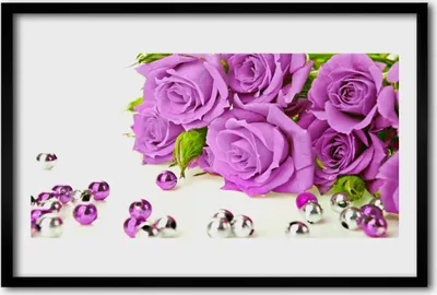 Produktbild von Bild 60x40 MDF-Rahmen Wandkunst Rosen Blumen
