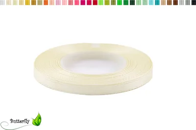 Produktbild von Satinband 6mm x 32m Rolle, Farbe:004 creme (ecru)