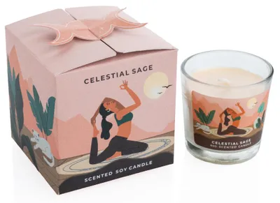 Productafbeelding van Moonshine Yoga Sojawaskaars Celestial Sage - pakket van 4 stuks - 60 g