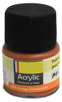 Produktbild von Heller 9322 -   Peinture Acrylic 322 orange transparent, 12ml - Neu