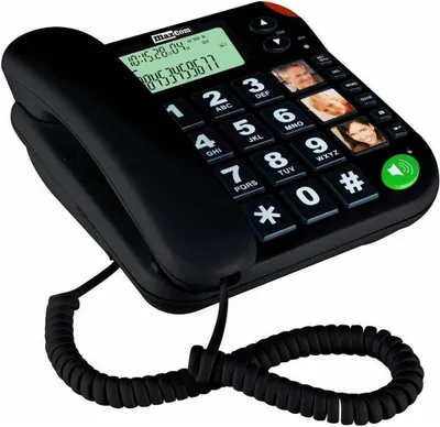Produktbild von MaxCom KXT480CZ, Analoges Telefon, Freisprecheinrichtung, Anrufer-Identifikation, Schwarz