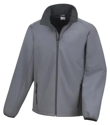 Produktbild von Result Core - Softshelljacke Zum Bedrucken für Herren FK1248 (3XL) (Holzkohle/Schwarz)