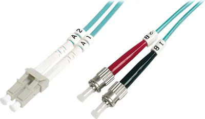 Image de Câble patch fibre optique DIGITUS, 2 x ST - LC-Duplex, OM3, 5,0 m
