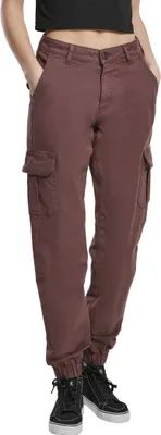 Produktbild von Urban Classics Ladies - High Waist Cargo Pants cherry - XL