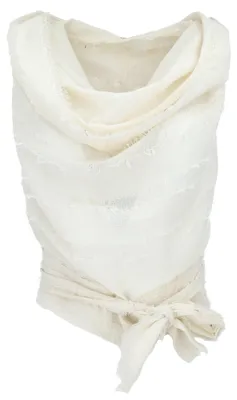 Produktbild von Natürliches Rückenfreies Top mit Schalkragen - Naturweiß, Damen, Baumwolle, Tops & T-Shirts