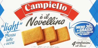 Produktbild von 3x Campiello Novellino light Kekse ohne Milch & ohne Eier 350g Kuchen Butterkeks
