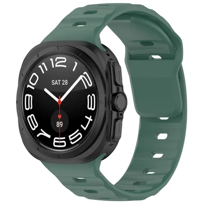 Produktbild von Für Samsung Galaxy Watch Ultra 47mm Solid Color Silikon Sport Arm Band Ersatz Grün