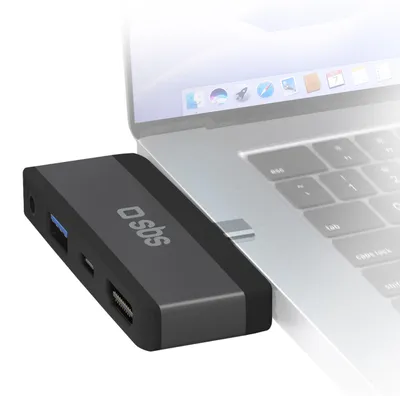 Produktbild von SBS 4-In-1 USB-C-Hub Mit 4K-HDMI, 100W Power Delivery Und 10 Gbit/S Datenübertragung