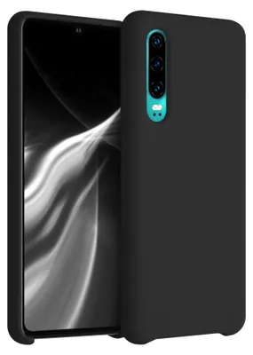Produktbild von kwmobile Handyhülle für Huawei P30 Hülle - Case Silikon - Kabelloses Laden - Schutzhülle Cover in Schwarz