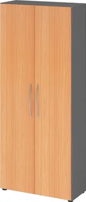 Produktbild von HAMMERBACHER Aktenschrank 4100, V4100/G/6/BM grafit, buche 4 Fachböden 80,0 x 34,6 x 188,0 cm