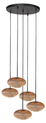 Immagine prodotto di Mexlite - lampada a sospensione - HaloSwap - ambra - vetro metallo - Ø 40cm - E27 - 4383ZW