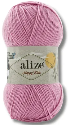Obrázok produktu pre Alize 1x 100 g Happy Kids vlna, jednofarebná, na háčkovanie a pletenie (Candy Pink – 726)
