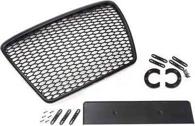 Produktbild von Frontgrill Sport schwarz mit Kennzeichenhalter passend für Audi A6 4F Vor-Facelift