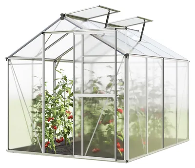 Produktbild von Gewächshaus Jasmin 4 Alu-Rahmen 192x256cm Polycarbonatplatten