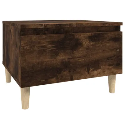 Image de vidaXL Table d'appoint chêne fumé 50x46x35 cm bois composite