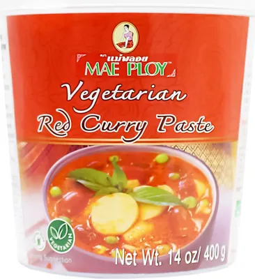 Produktbild von Mae Ploy Thai Currypaste ROT VEGETARISCH 400g