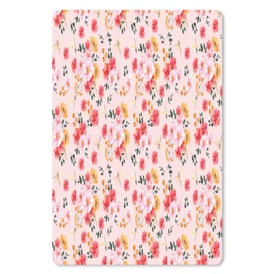 Produktbild von MuchoWow® Mauspad Mousepad Blumen - Rosa - Muster 18x27 cm - Mousepads - Maus Mat - Pad - Mausunterlage
