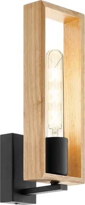Produktbild von EGLO 49698, Wand, Holz, Stahl, Holz, II, Wohnzimmer, 1 Glühbirne(n)
