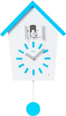 Produktbild von Cuco Clock Kuckucksuhr BAUERNHAUS, 28,3 × 22,8 × 10,4cm Pendeluhr Wanduhr, Moderne Schwarzwalduhr mit Nachtruhefunktion, Vogelgezwitscher, Vogelstimme