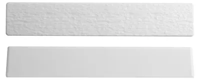 Produktbild von H&H Set mit 3 rechteckigen Tellern, weißes Melamin, 36 x 7 x 5 cm