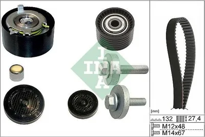 Produktbild von INA 530 0639 10 Zahnriemensatz für RENAULT Clio III Schrägheck (BR0/1, CR0/1)