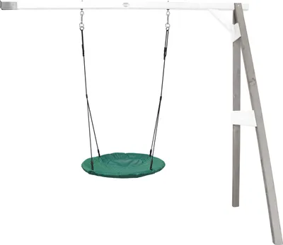 Produktbild von AXI Anbau Nestschaukel Summer für Kinder | Outdoor Nest Schaukel 100 cm für den Garten | Nestschaukel / Anbauschaukel in Grün - Anbau Element in Grau / Weiß