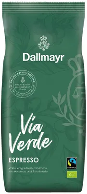 Produktbild von Dallmayr Via Verde Organic Espresso Fairtrade 1kg Kaffeebohnen