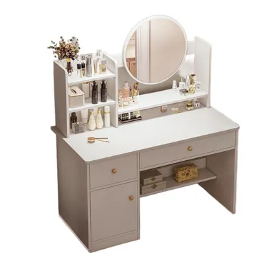 Immagine prodotto di Toilette con specchio e cassetti bianca glamour 100 cm