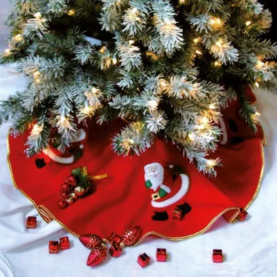 Produktbild von Dekomatte unter den Weihnachtsbaum mit Motiv des Weihnachtsmannes, rot - Fééric Lights and Christmas