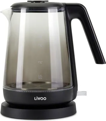 Immagine prodotto di Bollitore LIVOO DOD216N, 2200 W, 1,7 L, vetro borosilicato, nero