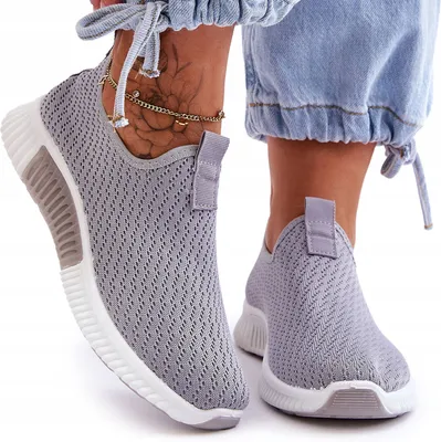 Produktbild von Damen Laufschuhe Sportschuhe Leichte Slip-On Freizeit Sneaker Kendi Grau Gr.36