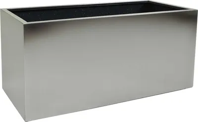 Immagine prodotto di Vaso da fiori MAXI in acciaio inossidabile spazzolato 80x40x40 cm